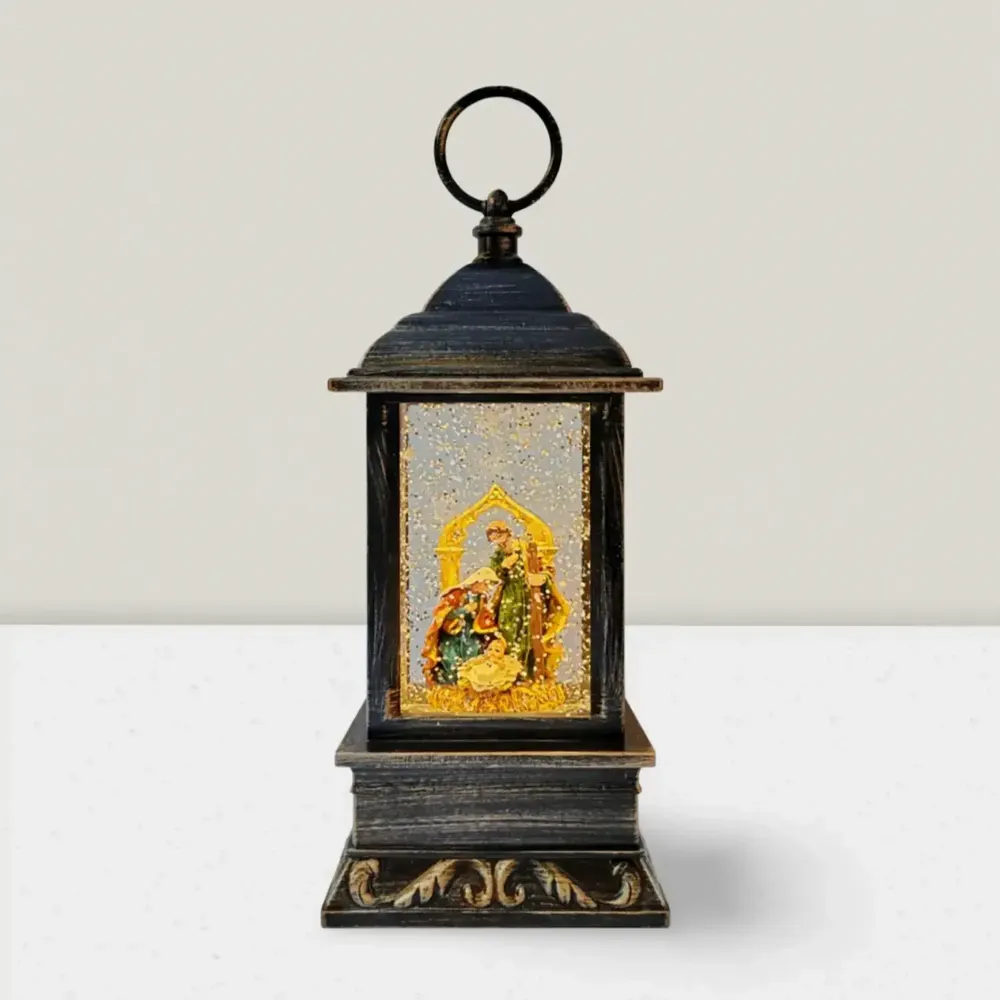 Nativity scenes and santons - LED Nativity Lantern – Golden Arch & Music - BLUE STAR B.V.