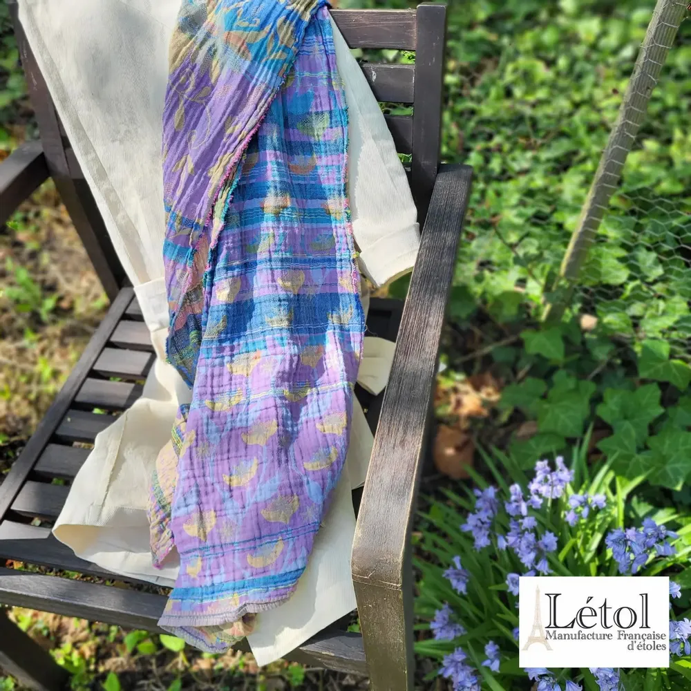 Foulards et écharpes - Létol, étole en coton bio de fabrication française - LÉTOL , MANUFACTURE FRANÇAISE D'ÉTOLES