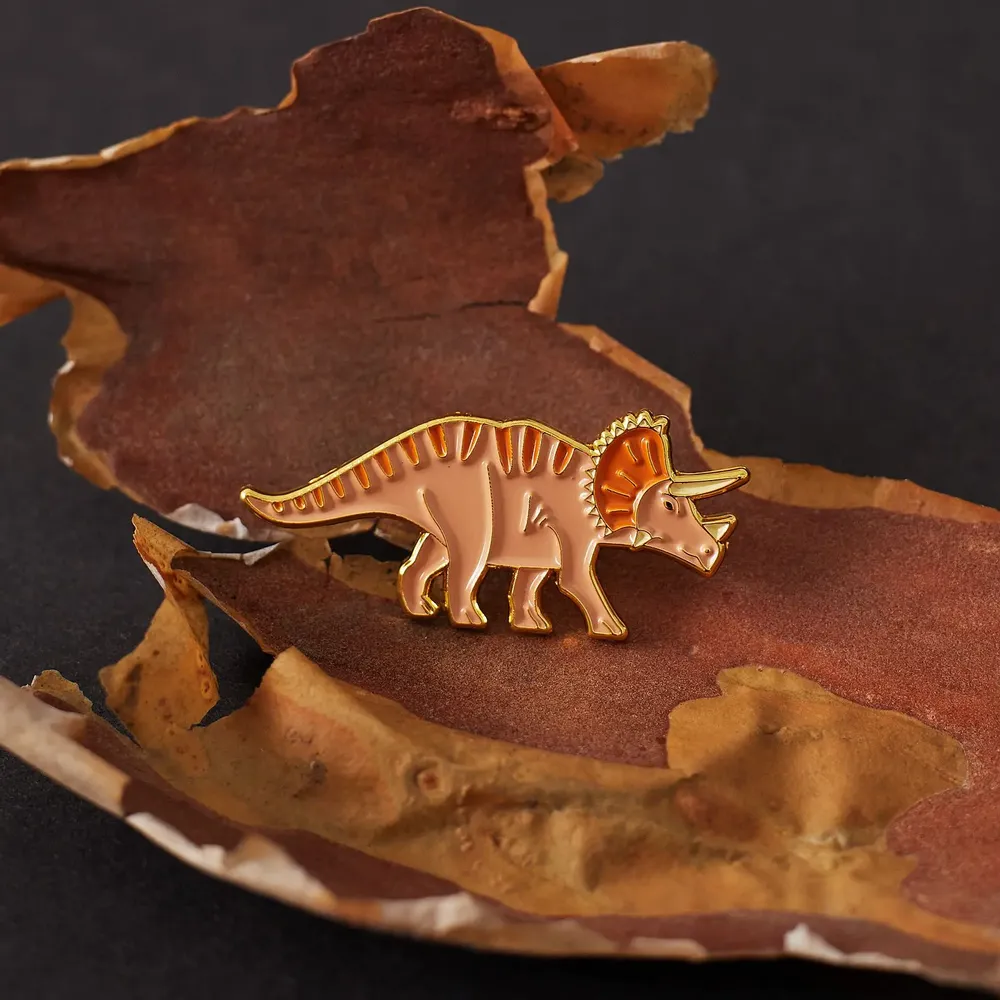 Broches - Tricératops rose - PINPINPIN.IT