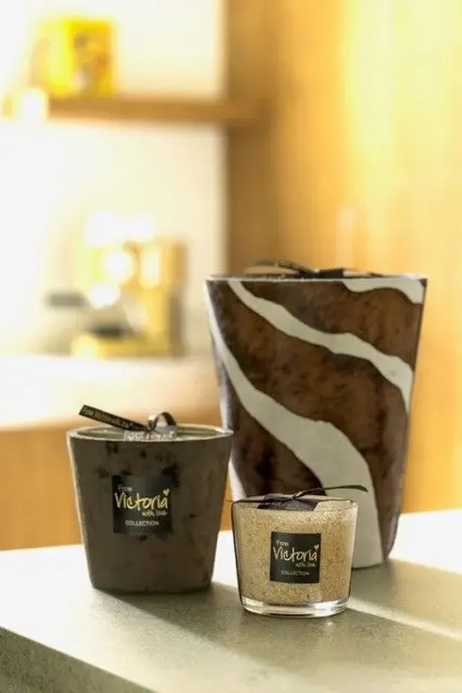 Candles - Mokka Hairy Zebra Candle - VICTORIA WITH LOVE COLLECTION