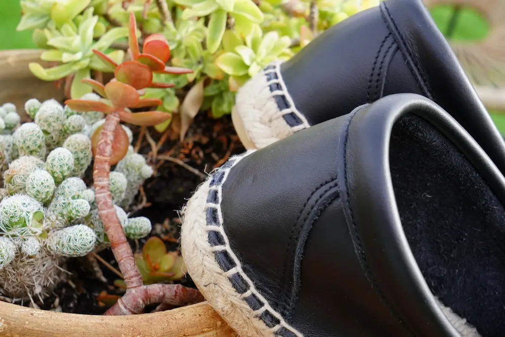 Shoes - Black Leather espadrille loafers – Handmade in Spain - ATELIER COSTÀ