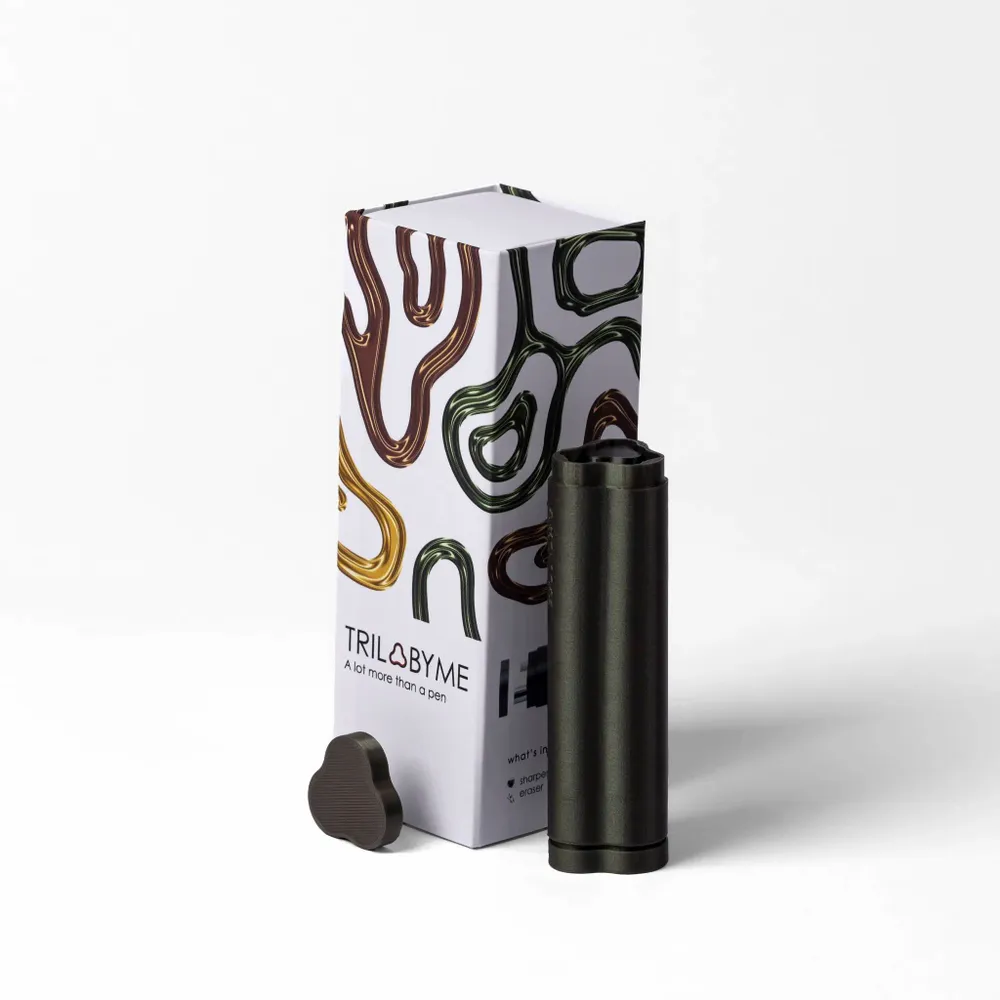 Stationery - Portable creative case TRILObyME with refills (Gold, Incense, Myrhh) - EGOUNDESIGN