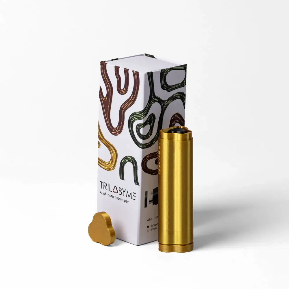 Stationery - Portable creative case TRILObyME with refills (Gold, Incense, Myrhh) - EGOUNDESIGN