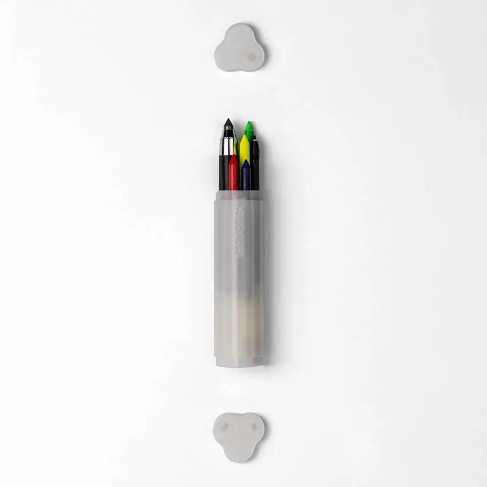 Stationery - Portable creative case TRILObyME with refills (Blue, Pink, White) - EGOUNDESIGN