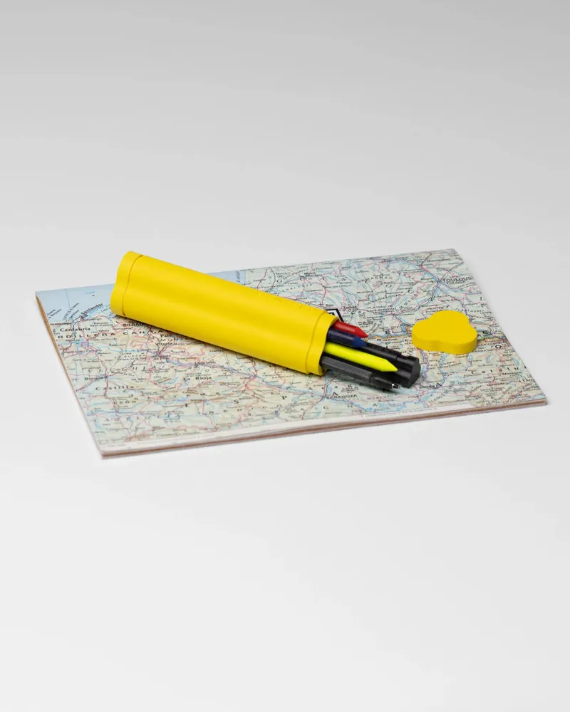 Office sets - Portable creative case TRILObyME with refills (Ivory, Yellow, Azure) - EGOUNDESIGN