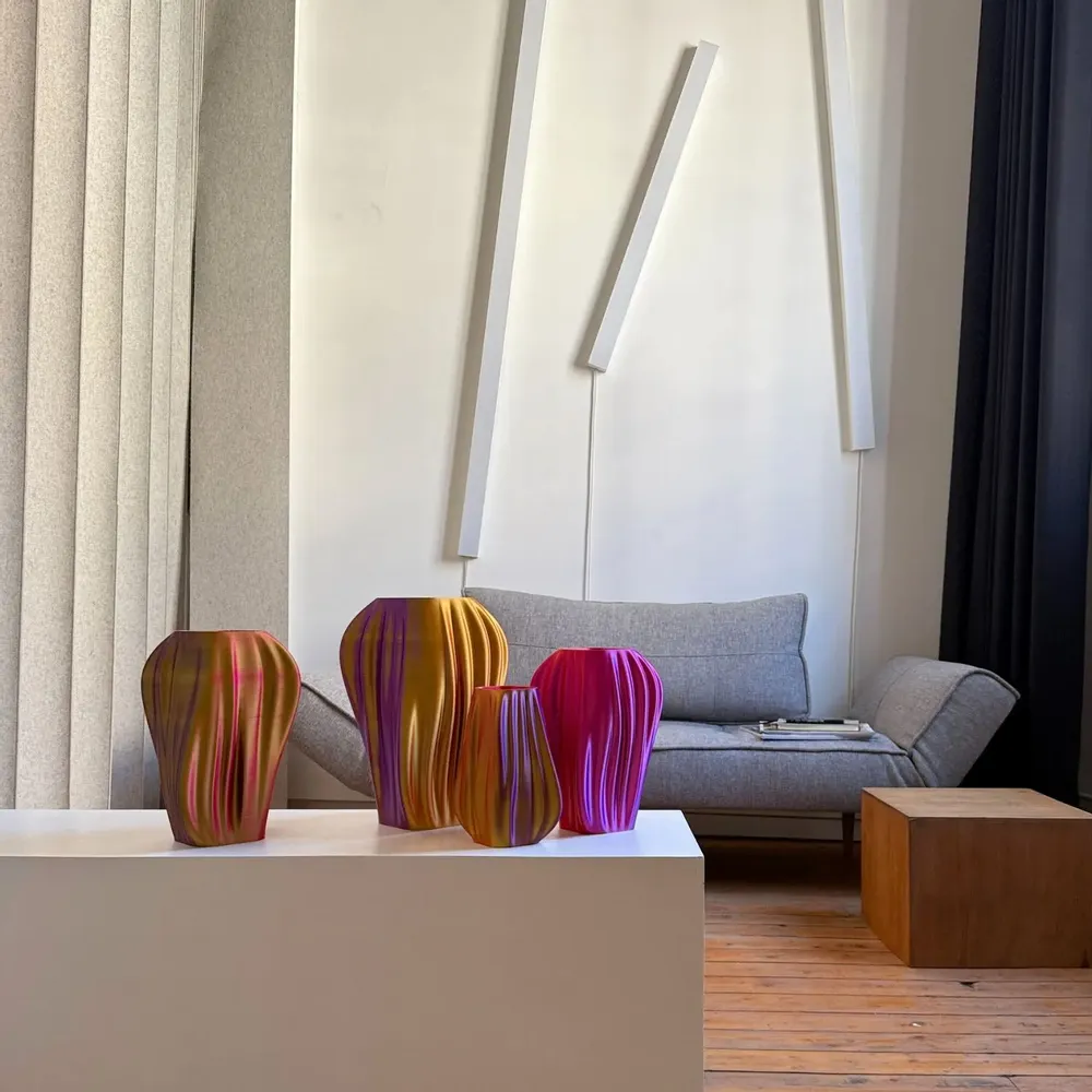 Vases - Vase Drapé – Design sculptural imprimé en 3D - AEREA STUDIO