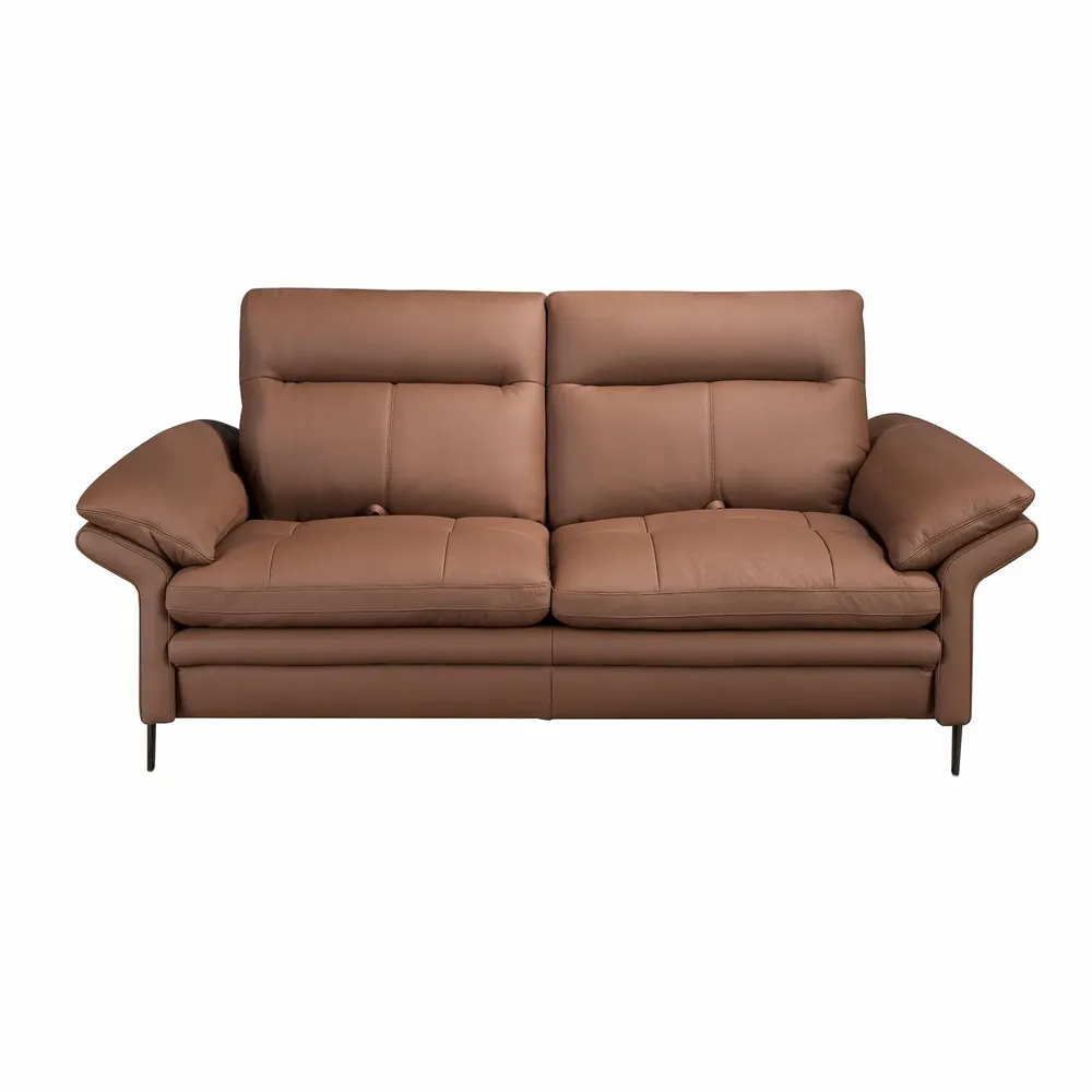 Sofas - Brown leather 2-seater sofa - ANGEL CERDÁ