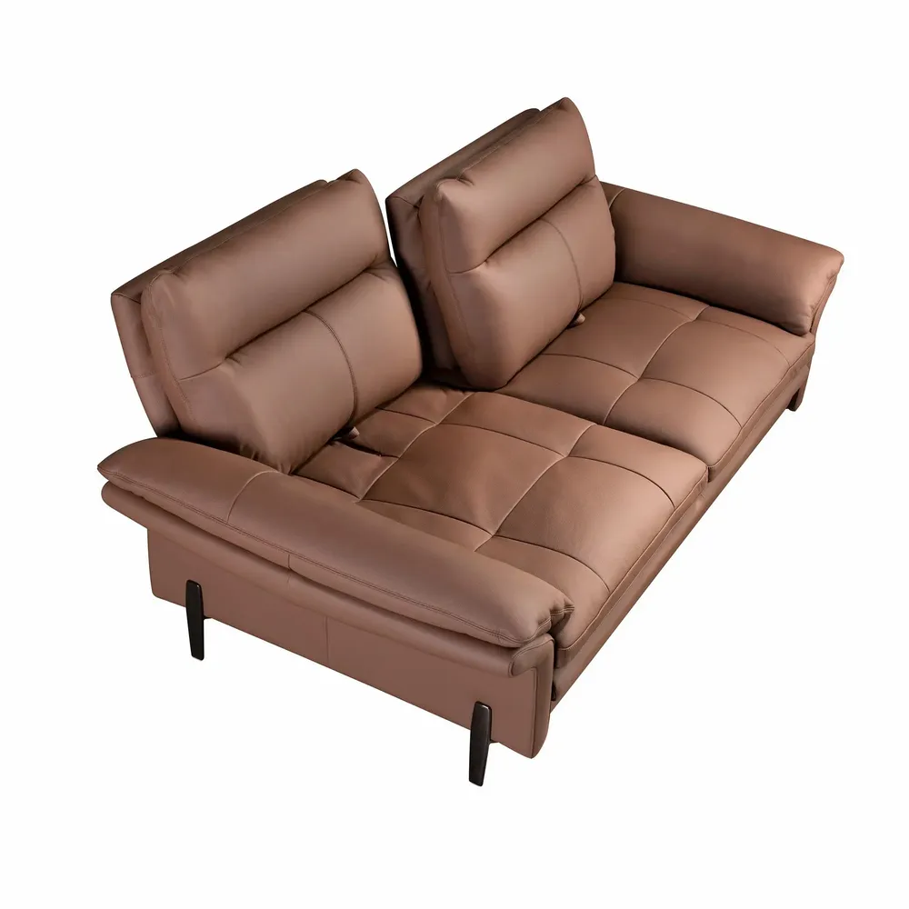 Sofas - Brown leather 2-seater sofa - ANGEL CERDÁ