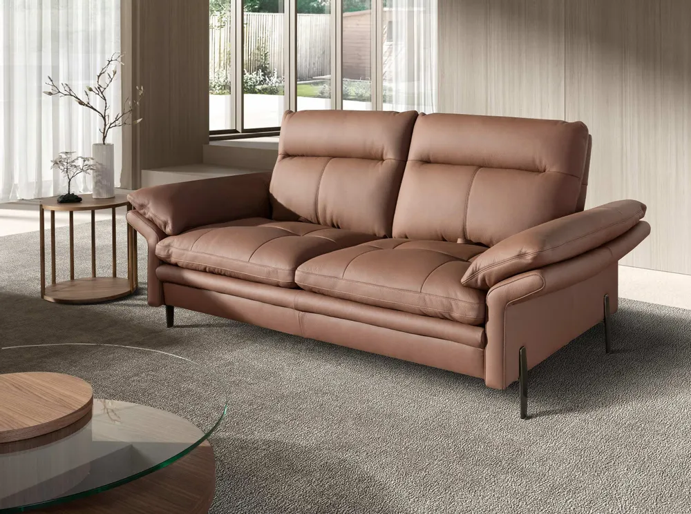 Sofas - Brown leather 2-seater sofa - ANGEL CERDÁ
