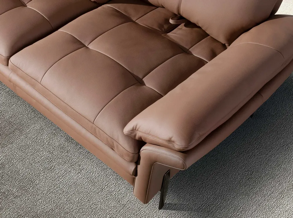 Sofas - Brown leather 2-seater sofa - ANGEL CERDÁ