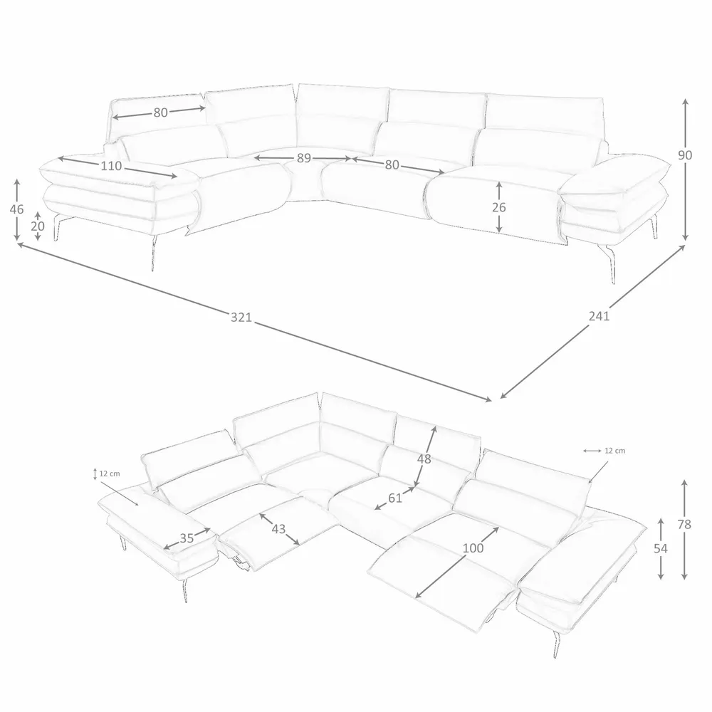 Sofas - Brown leather modular relax corner sofa - ANGEL CERDÁ