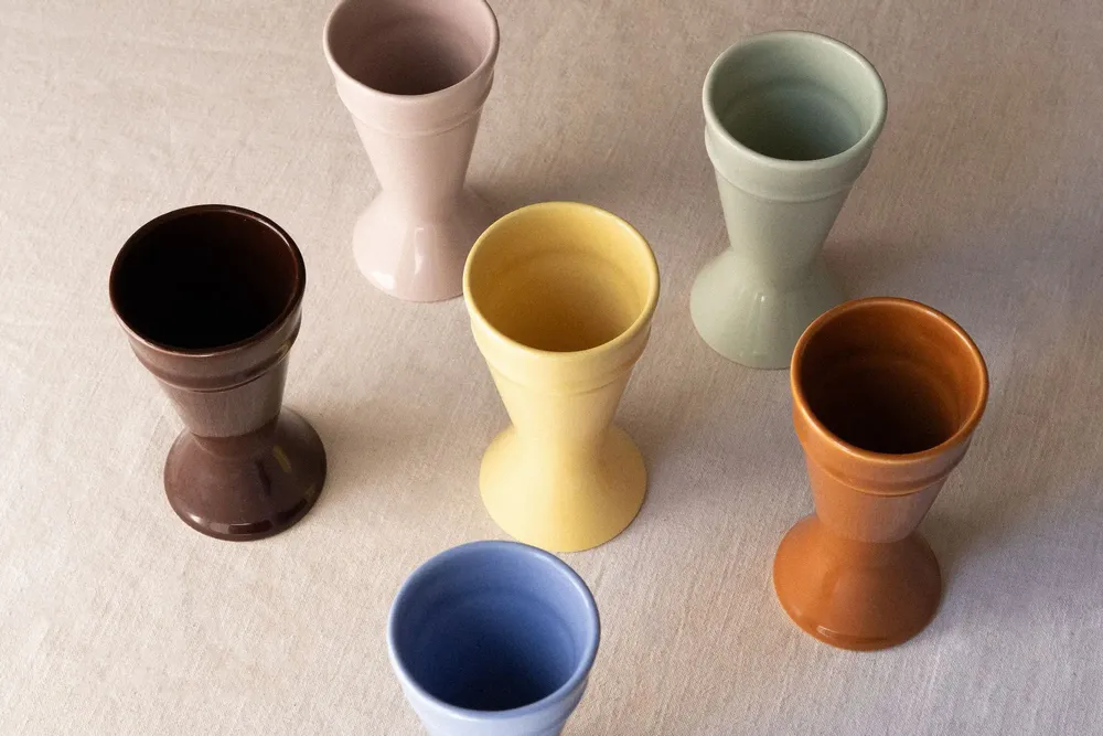 Decorative objects - Nouveau Mazagran - Nude - Minimalist stoneware coffee cup, reinvented - ATELIER MAISON QUATRE