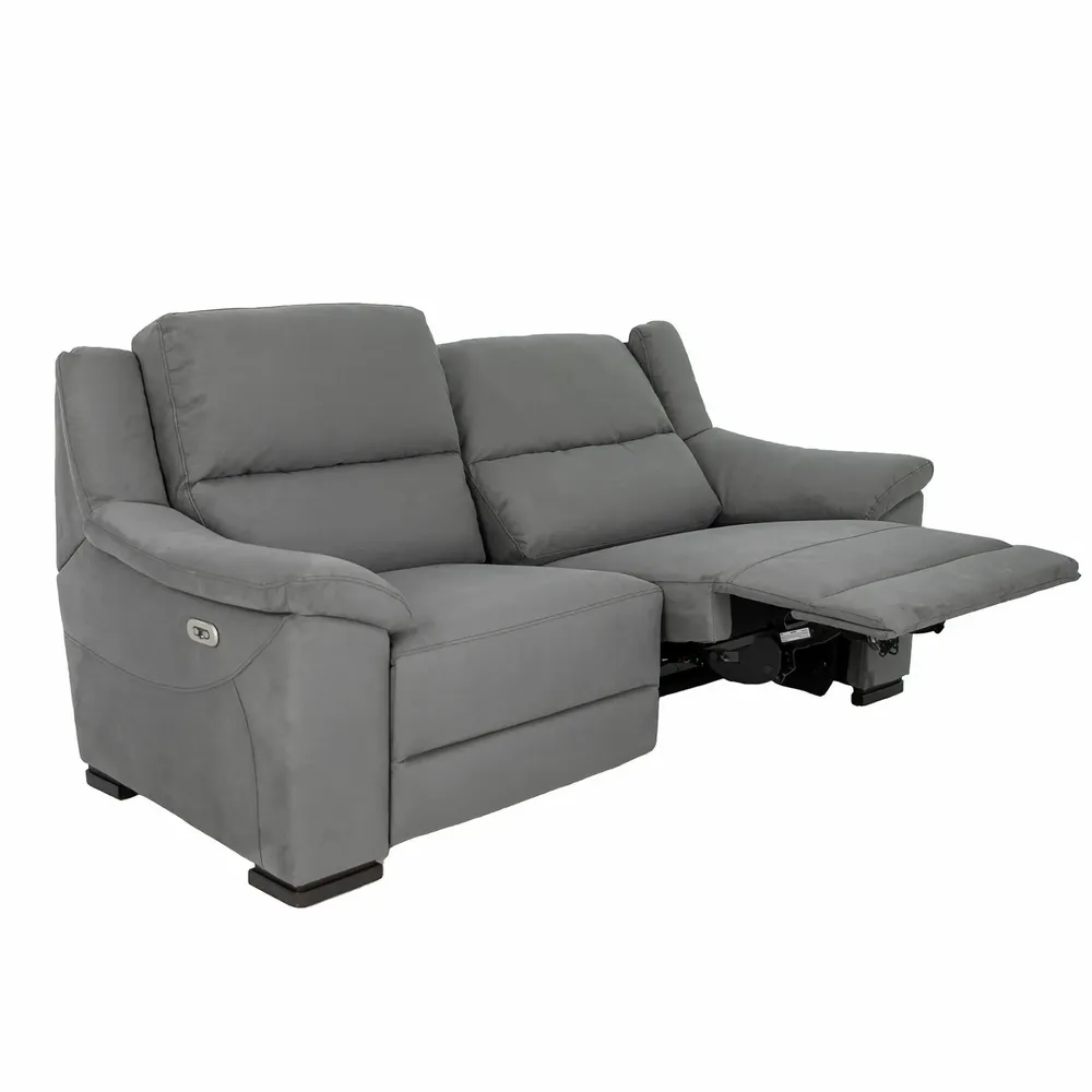 Sofas - 3 seater relax sofa in grey fabric - ANGEL CERDÁ