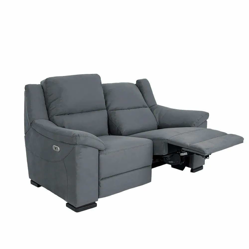 Canapés - Canapé relax 2 places en tissu gris foncé - ANGEL CERDÁ