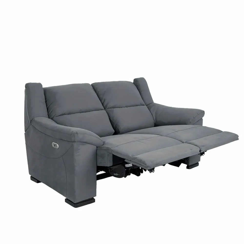 Canapés - Canapé relax 2 places en tissu gris foncé - ANGEL CERDÁ