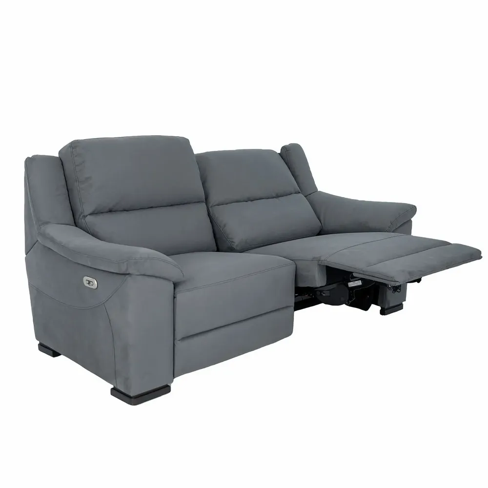 Canapés - Canapé relax 3 places en tissu gris foncé - ANGEL CERDÁ