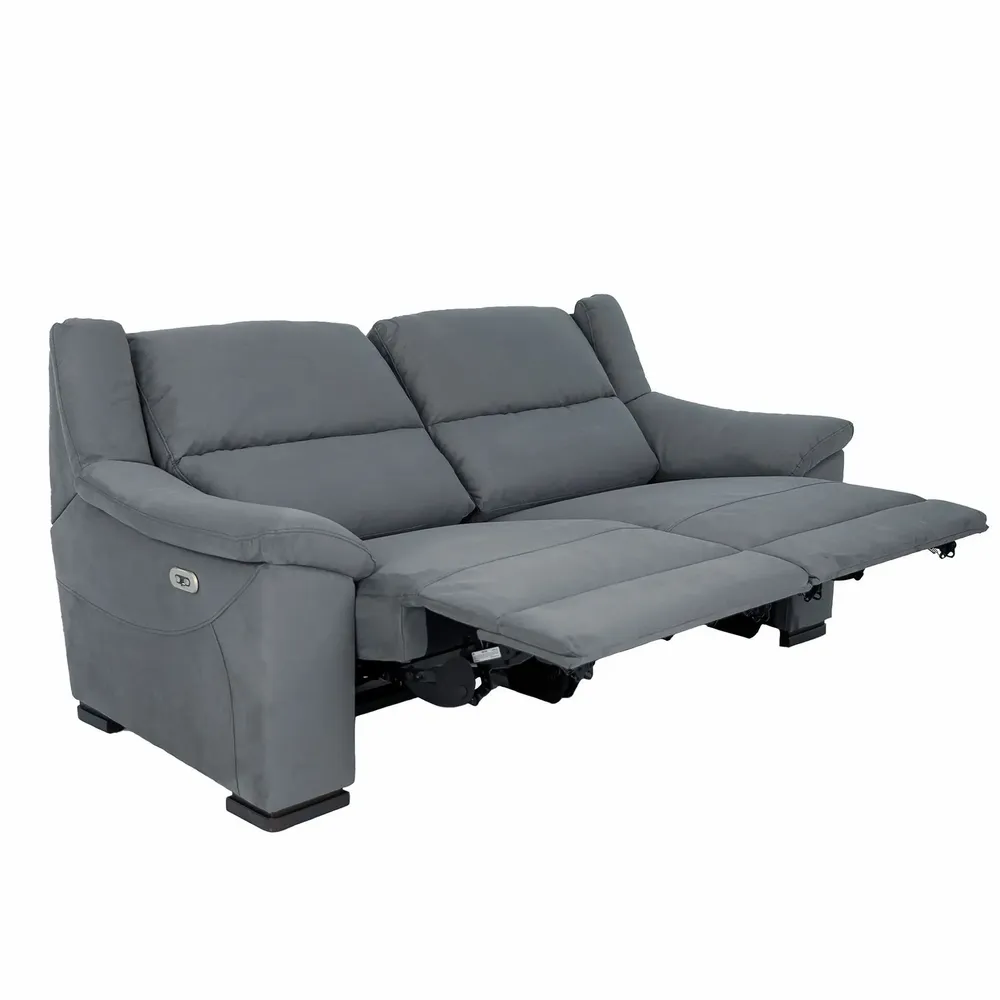 Canapés - Canapé relax 3 places en tissu gris foncé - ANGEL CERDÁ