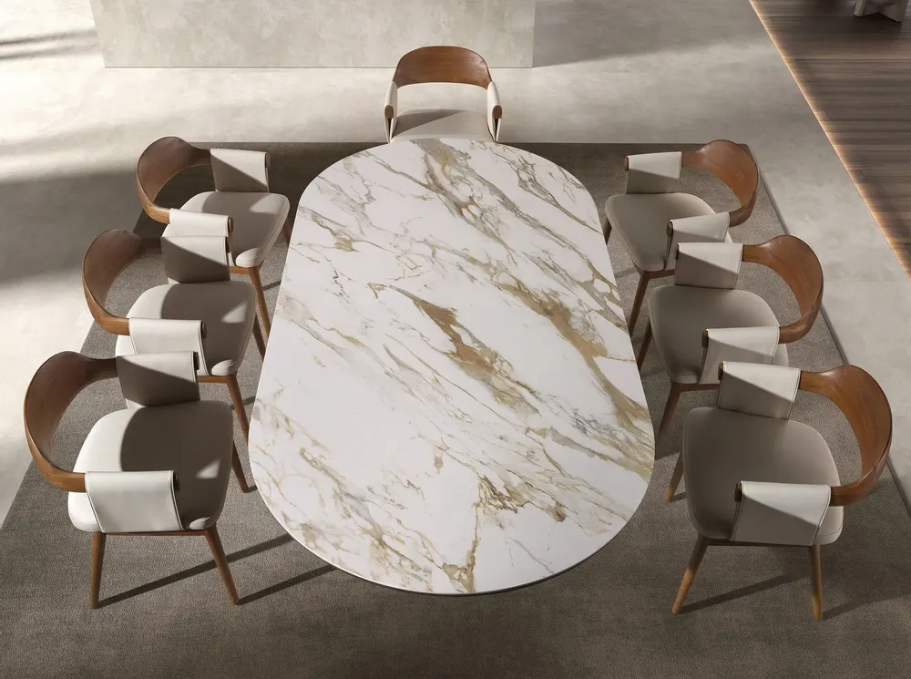 Chairs - Walnut and cream leatherette chair - ANGEL CERDÁ