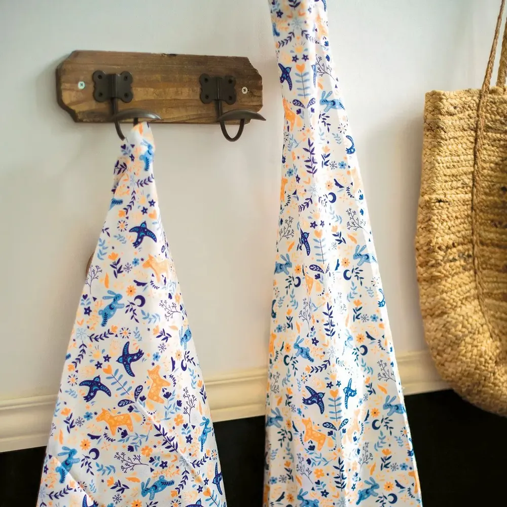 Tea towel - GOTS certified 100% organic cotton kitchen textile - HIRONDELLES & CIE BY MAISON ROYAL GARDEN