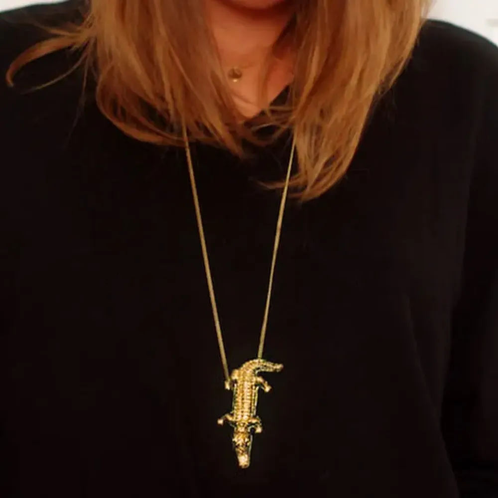 Jewelry - CLAP COCCO the crocodile GOLD brooch jewelry - CLAP PARIS