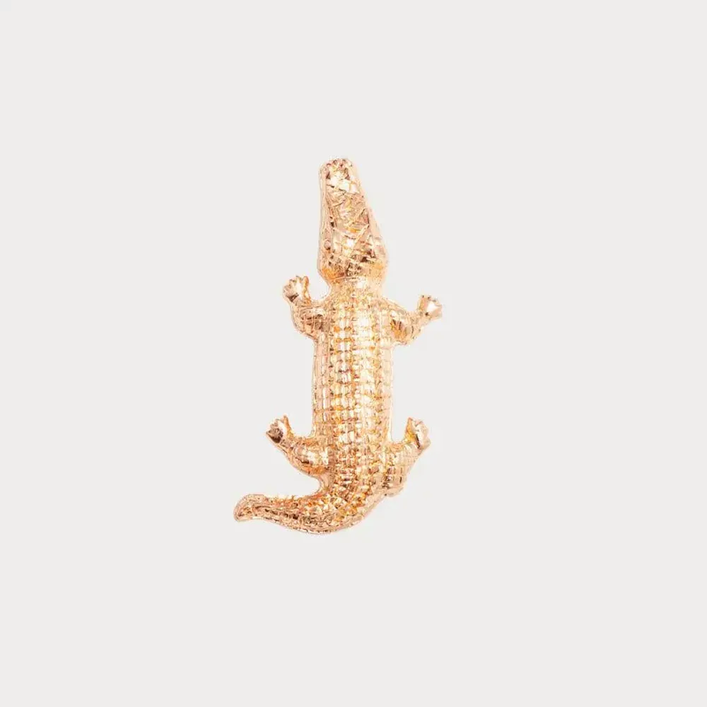 Jewelry - CLAP COCCO the crocodile GOLD brooch jewelry - CLAP PARIS