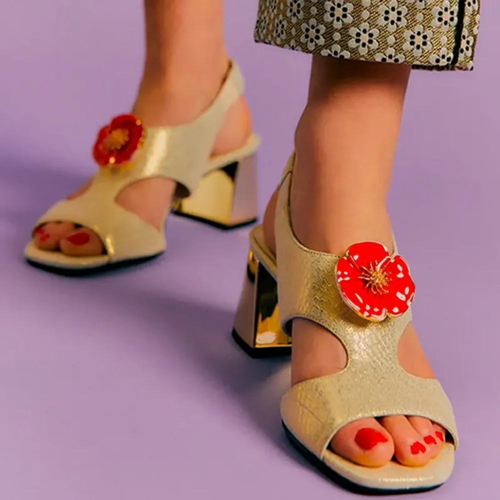 Bijoux - bijou broche CLAP POPPY RED - le coquelicot rouge - CLAP PARIS