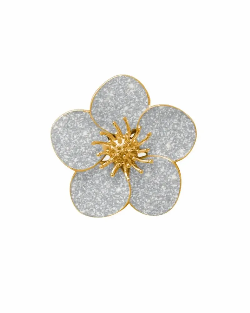 Bijoux - bijou broche CLAP SAKURA Glitter - fleur de cerisier paillettes - CLAP PARIS
