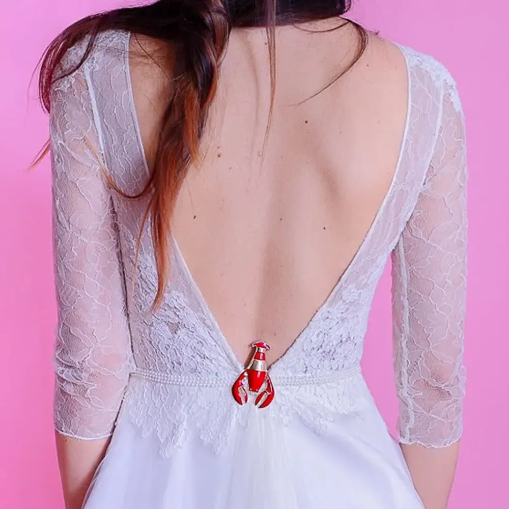 Bijoux - bijou broche CLAP EYMARD le homard COOK RED - rouge et or - CLAP PARIS