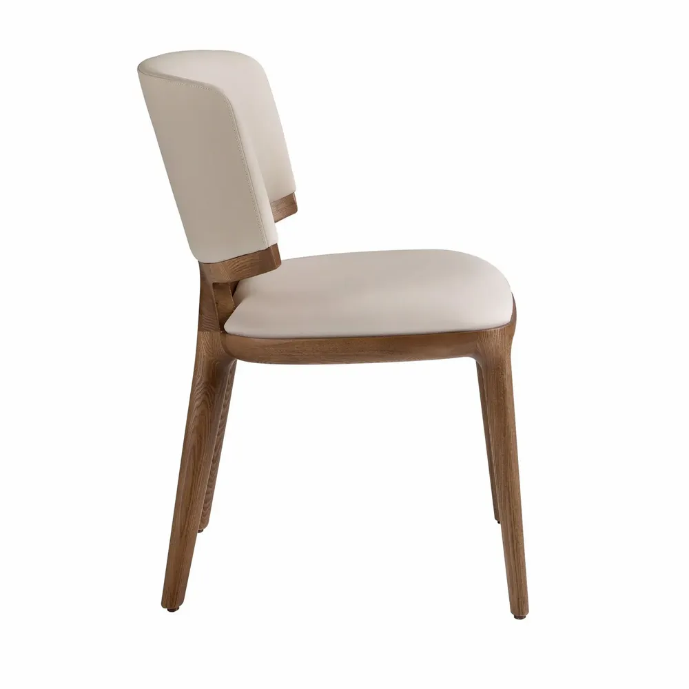 Chaises - Chaise en similicuir crème - ANGEL CERDÁ