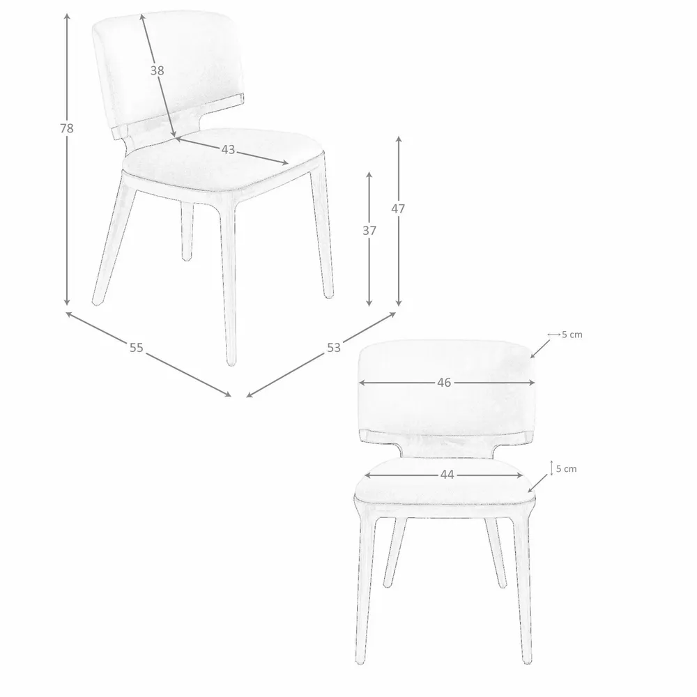 Chaises - Chaise en similicuir crème - ANGEL CERDÁ