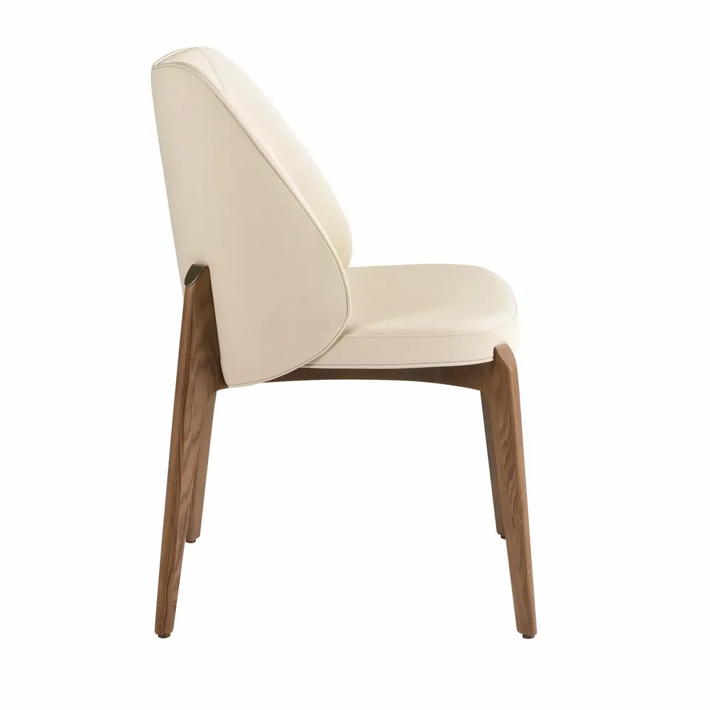 Chairs - Cream leatherette chair - ANGEL CERDÁ