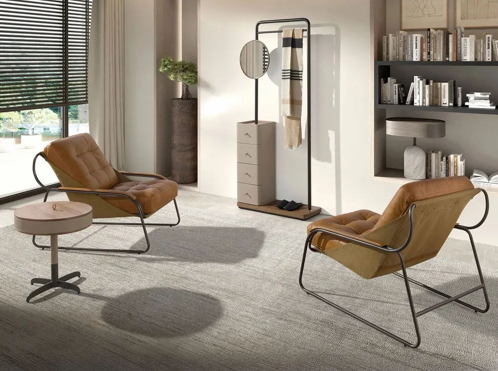 Fauteuils - Fauteuil en cuir marron - ANGEL CERDÁ