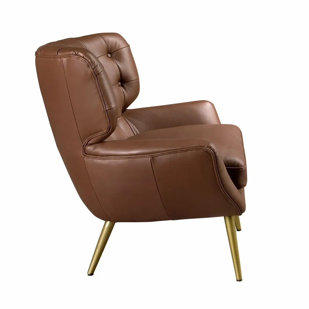 Fauteuils - Fauteuil Chester cuir marron foncé - ANGEL CERDÁ