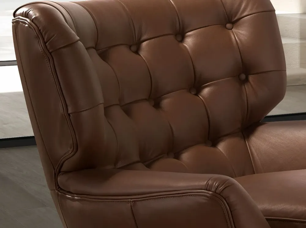 Fauteuils - Fauteuil Chester cuir marron foncé - ANGEL CERDÁ