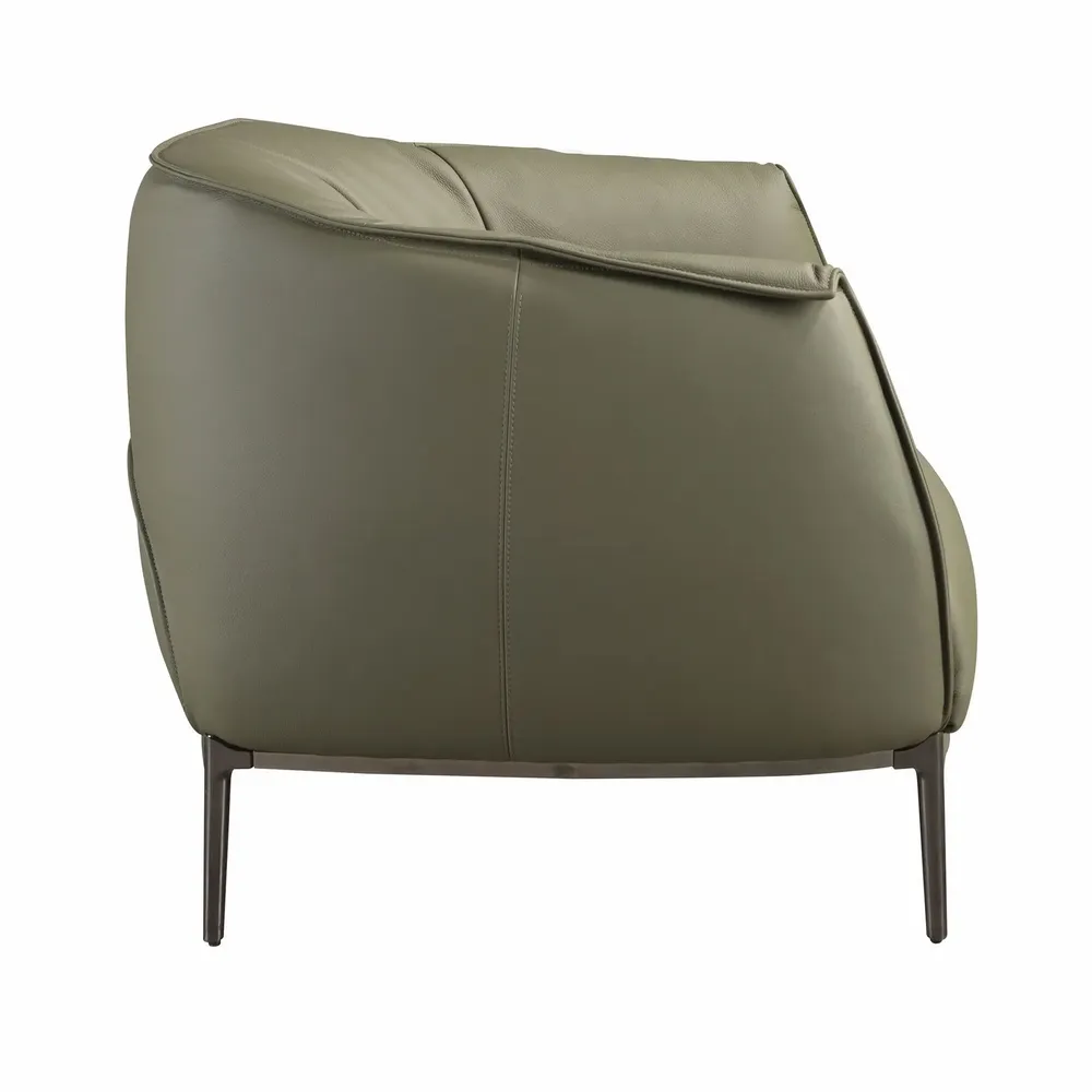 Armchairs - Olive green leather armchair - ANGEL CERDÁ