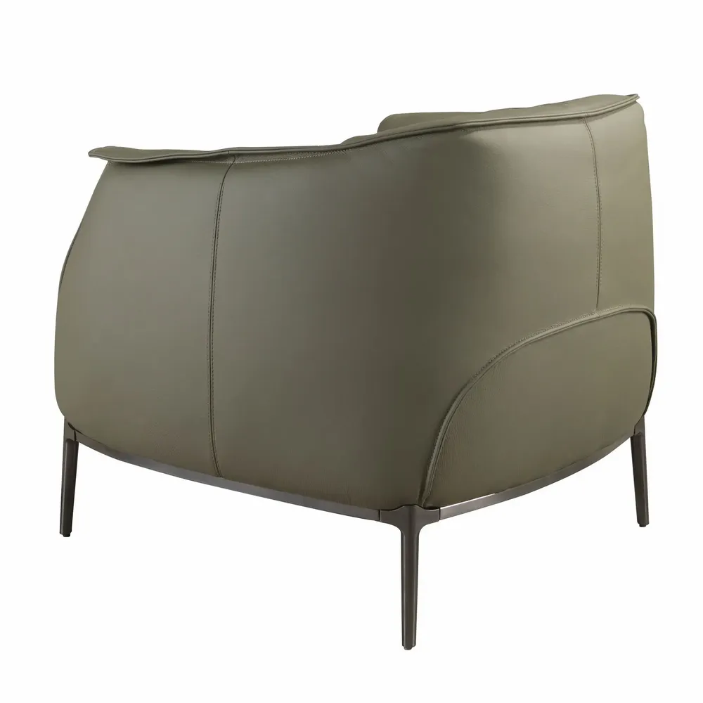 Armchairs - Olive green leather armchair - ANGEL CERDÁ