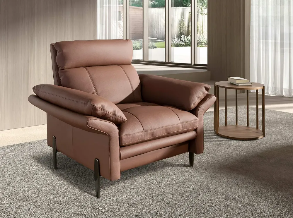 Fauteuils - Fauteuil en cuir marron - ANGEL CERDÁ