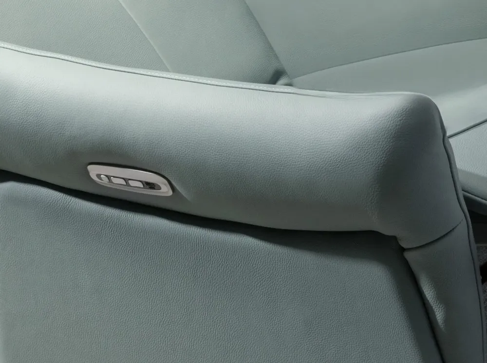 Armchairs - Turquoise green leather swivel relax armchair - ANGEL CERDÁ