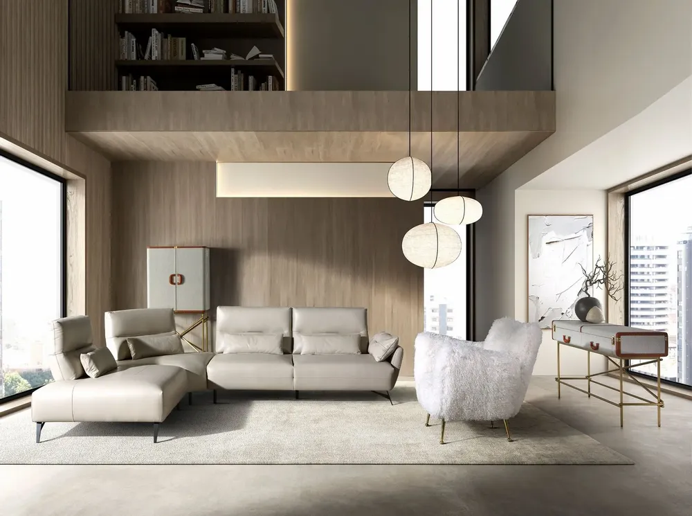 Armchairs - White long pile fabric armchair - ANGEL CERDÁ