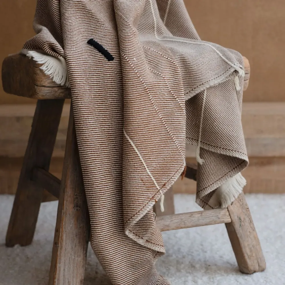 Throw blankets - NAGA PLAID COLLECTION HAND-WOVEN HIMALAYAN MERINO WOOL - MILLE ET CLAIRE