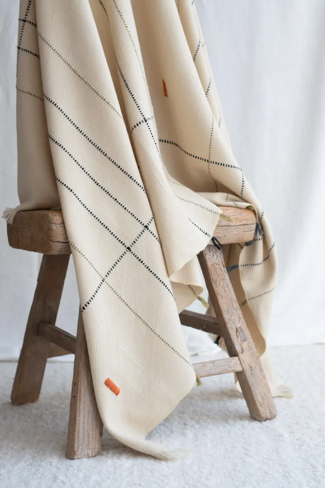 Throw blankets - NAGA PLAID COLLECTION HAND-WOVEN HIMALAYAN MERINO WOOL - MILLE ET CLAIRE
