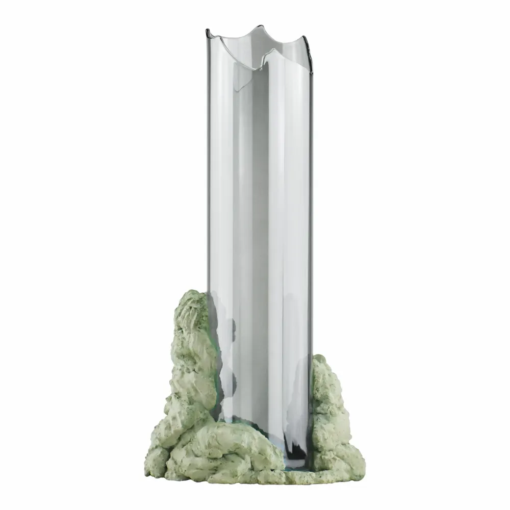 Vases - CATHARSIS, Sculptural Statement Vase for flowers in glass and stone - COKI