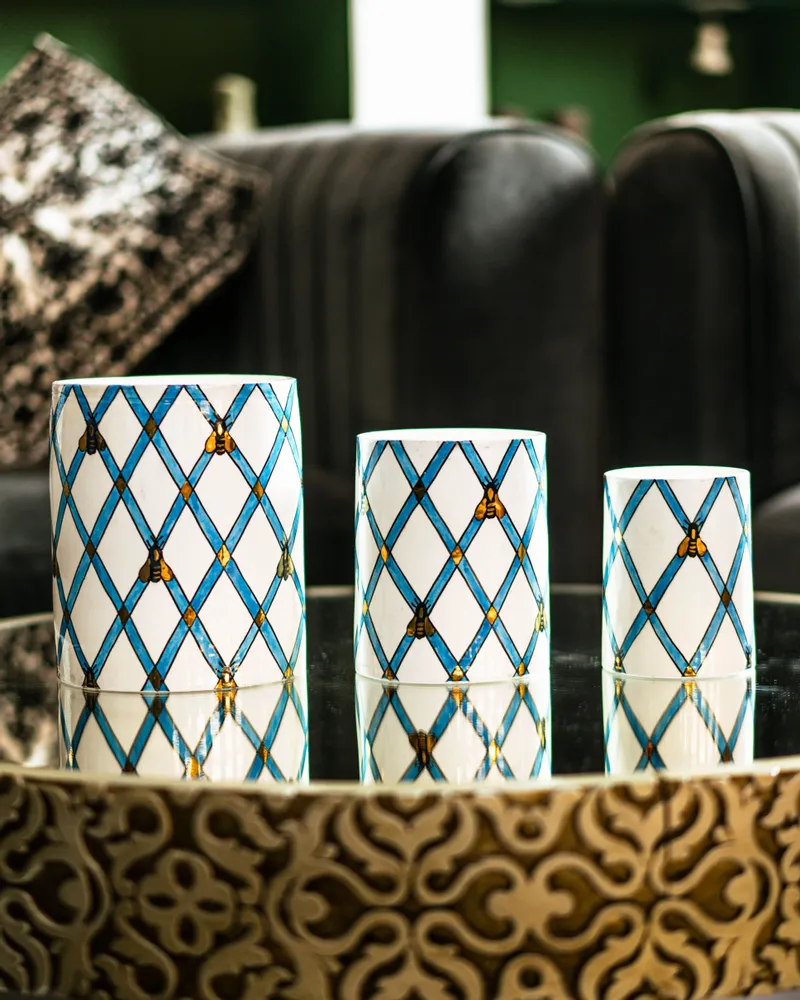 Decorative objects - BEEPATTERN JARS - NOUR BOUGIE