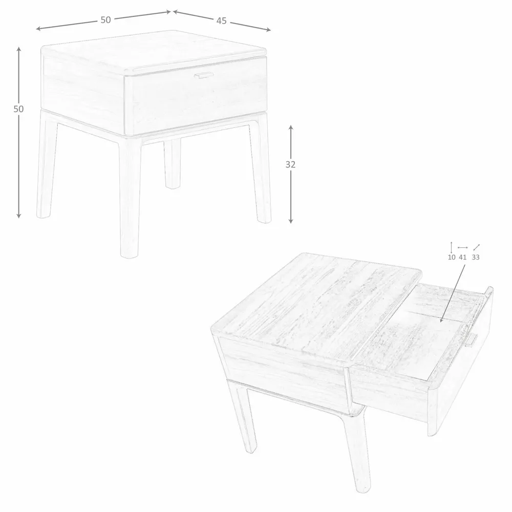 Night tables - Walnut bedside table - ANGEL CERDÁ