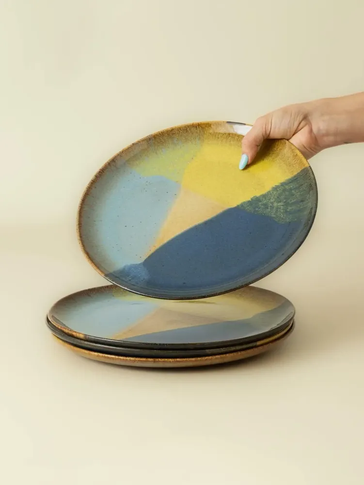 Everyday plates - Corals Collection - Dinner Plates - GiftSet 4 Uni. - TERRAFINA STONEWARE