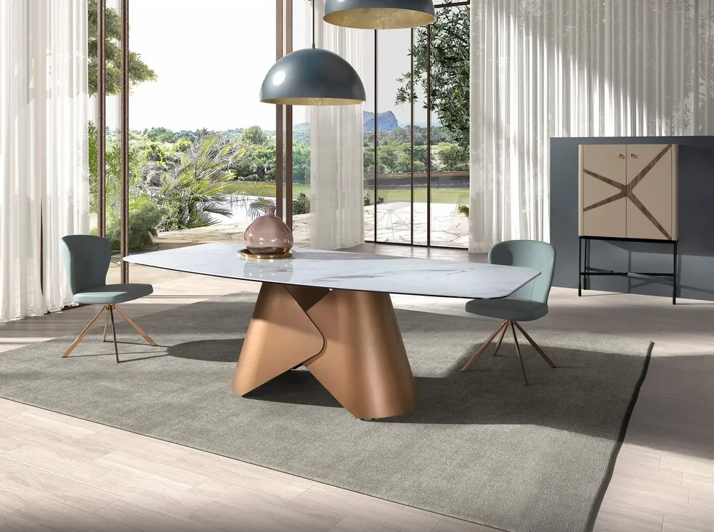 Sideboards - High sideboard leather, walnut and black steel - ANGEL CERDÁ