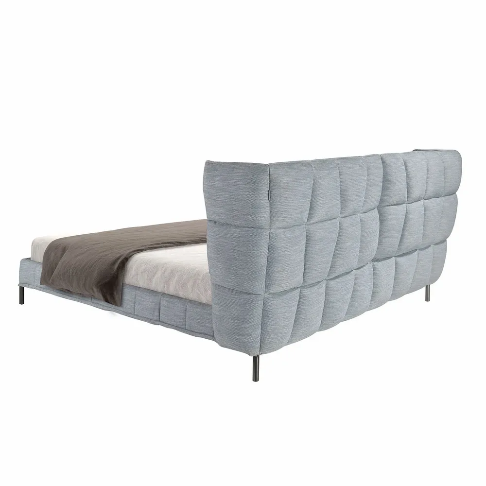 Lits - Lit en tissu gris-bleu clair - ANGEL CERDÁ
