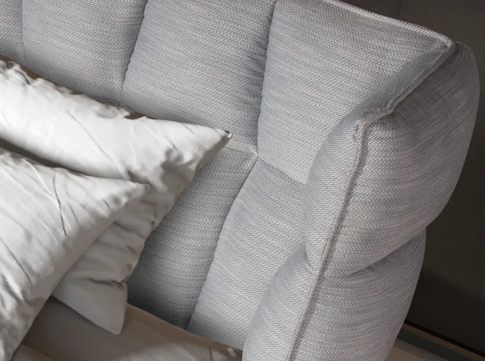 Lits - Lit en tissu gris-bleu clair - ANGEL CERDÁ