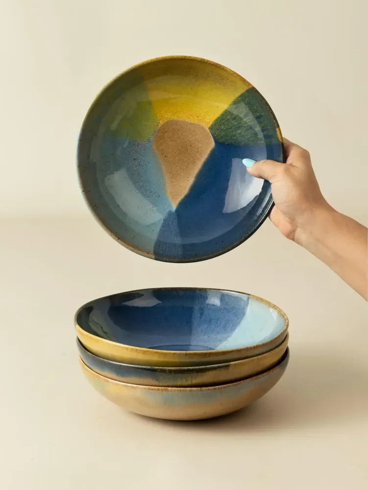 Everyday plates - Corals Collection - Dinner Plates - GiftSet 4 Uni. - TERRAFINA STONEWARE