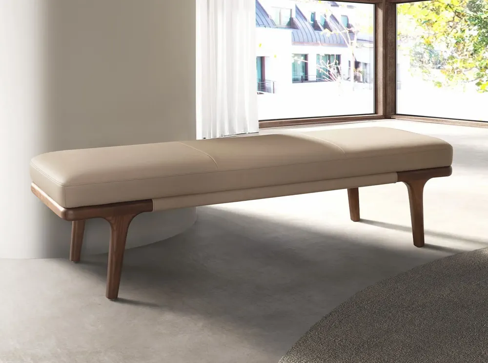Bancs - Banc en simili cuir vison - ANGEL CERDÁ